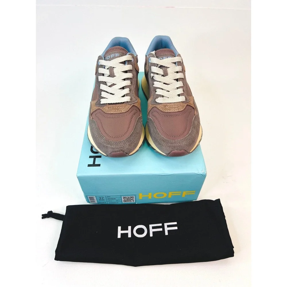 HOFF City Amsterdam Sneakers Brown Blue Suede Low Top Trainers Womens Size‎ 6